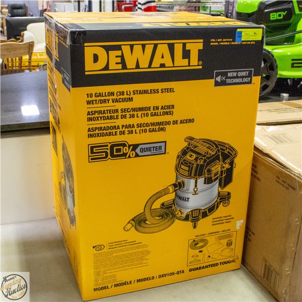 DEWALT QUIET STAINLESS STEEL WET OR DRY VACUUM