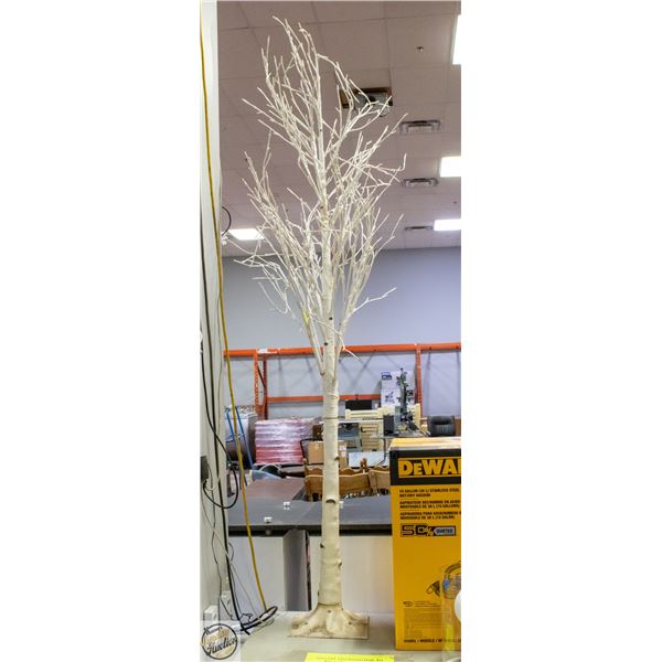 DECORATIVE BIRCH TREE WHITE - 7.5FT TALL