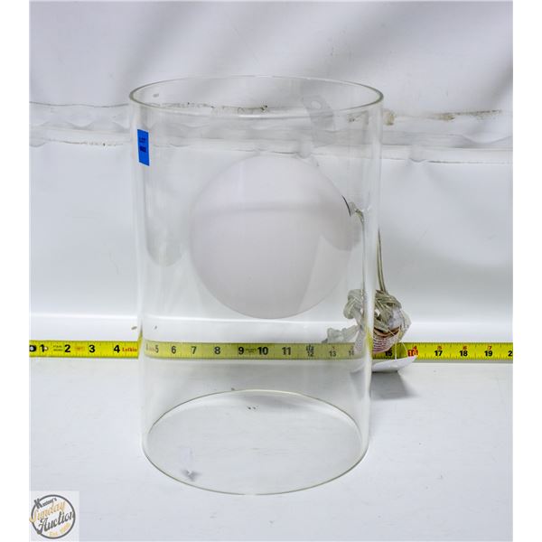 GLASS LAMP H-12" DIAMETER-8"