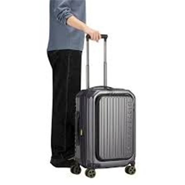 NEW DELSEY PARIS TOP OPEN CARRY-ON SPINNER GREY
