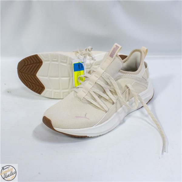 NEW PUMA WOMENS TRAINERS CREAM & PINK SIZE 9