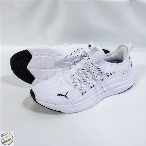 NEW PUMA MENS RUNNING SHOES WHITE & BLACK SIZE 8
