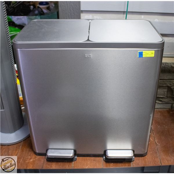 EKO 2 COMPARTMENT RECYCLE STEP CAN - 2 X 42L