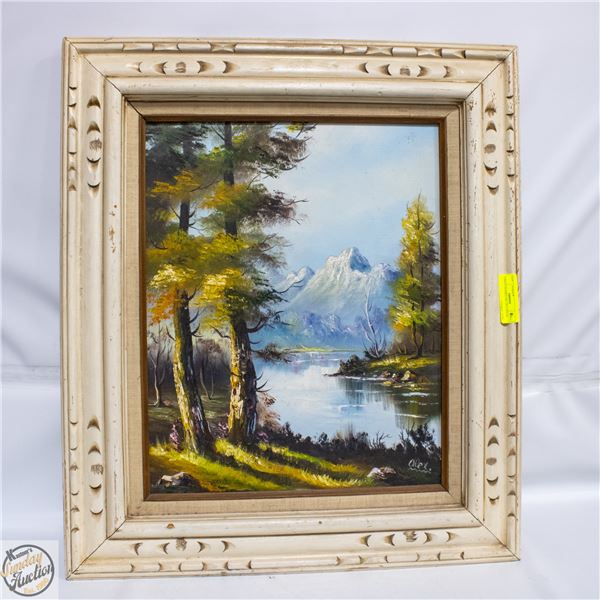 24.5" X 28.5" FRAMED OIL ON CANVAS