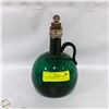 Image 1 : VTG VICTORIAN BRISTOL GREEN GLASS DECANTER W/