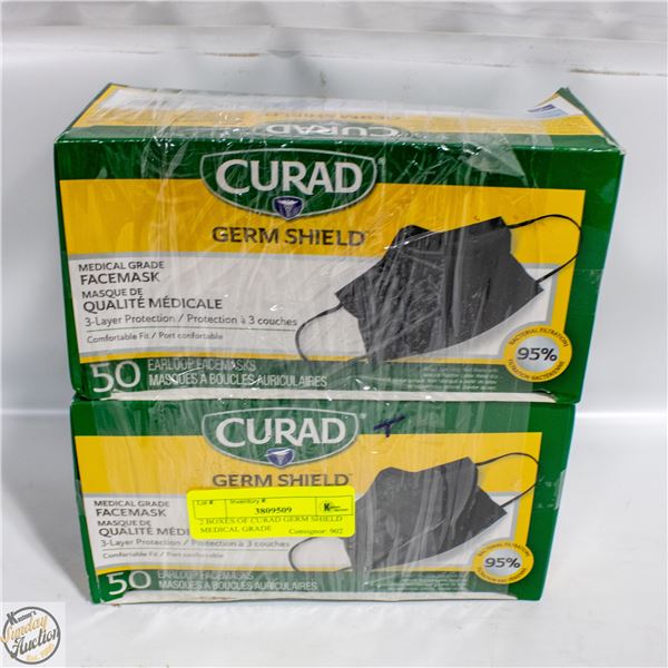 2 BOXES OF CURAD GERM SHIELD MEDICAL GRADE