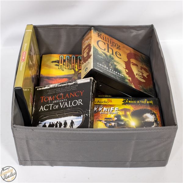 CONTAINER WITH COLLECTION OF GRAPHIC AUDIO