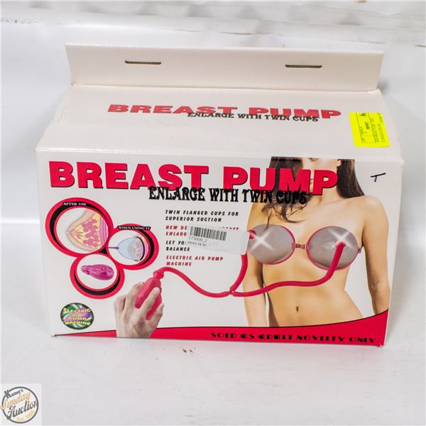 NOVELTY BOXED 'BREAST PUMP' TWIN CUPS - NEW
