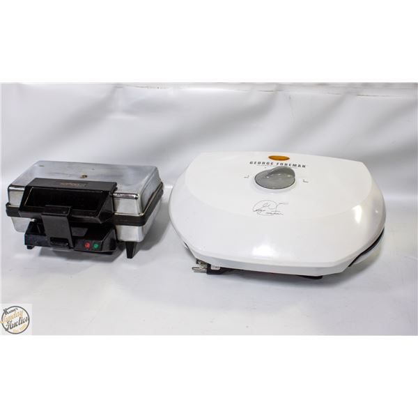 BOX WITH SALTON PANINI SANDWICH MAKER AND A