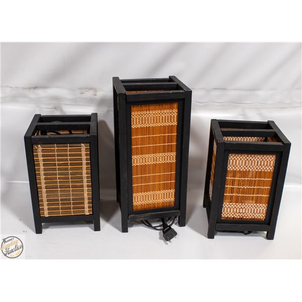 3 LAMPS - DECORATIVE ACCENT TRIO - SWITCH ON CORD