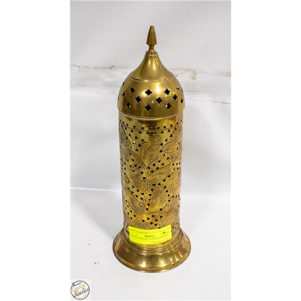 VINTAGE BRASS CANDLE HOLDER H-13"