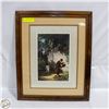 Image 1 : VINTAGE FRAMED "THE FLOWER FRIEND" PRINT- 22"X16"