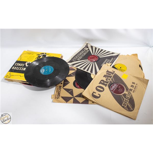 22 VTG 78RPM RECORDS FOR GRAMAPHONES
