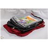 Image 1 : 4 BLACK & GREY SUIT COVERS AND RED FABRIC
