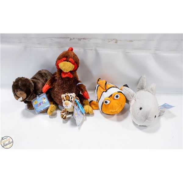 5 NEW OLD STOCK WEBKINS STUFFIES WITH ONLINE CODES