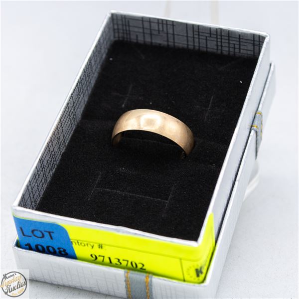 VINTAGE 10K GOLD BAND RING SZ 10.5 - 4.5G STAMPED