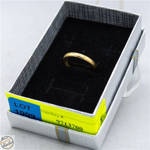 CUSTOM MADE 21K GOLD BAND SIZE 6.5 RING 2.15G