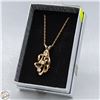 Image 1 : 10K YELLOW GOLD 3 DIAMONDS PENDANT ON