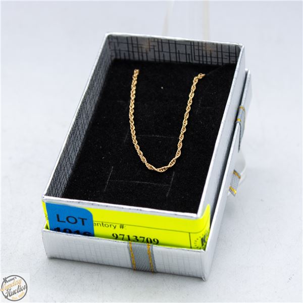 10K YELLOW GOLD CHAIN NECKLACE STAMPED 14K