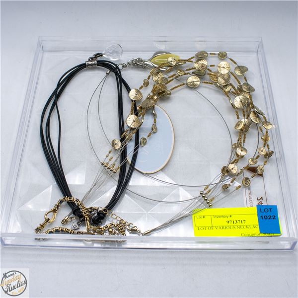 LOT OF VARIOUS NECKLACES