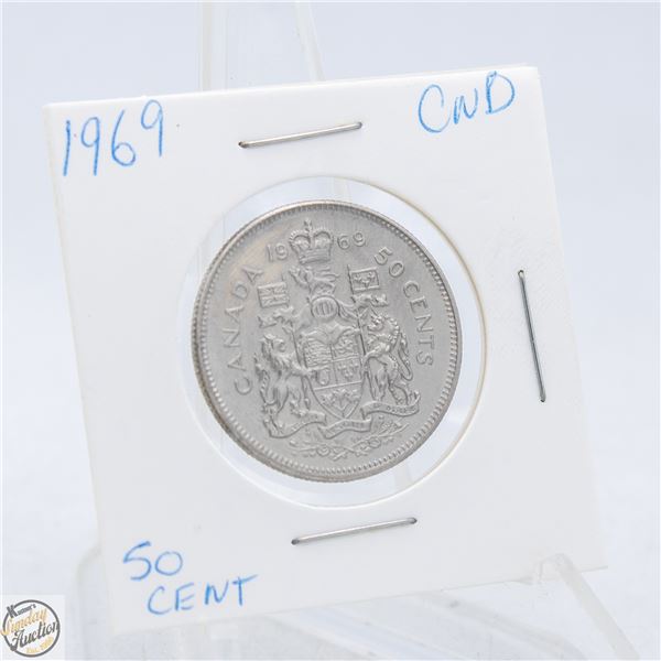 1969 AMERICAN HALF DOLLAR 40% SILVER