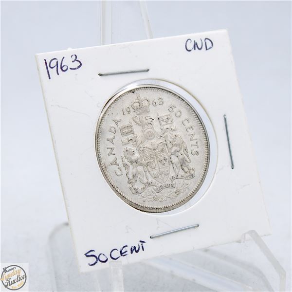 1963 CANADA 50 CENT COIN 80% SILVER