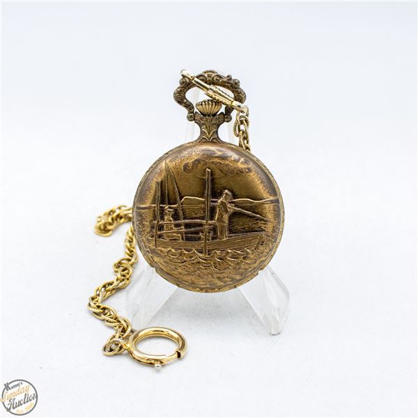 VINTAGE BELLE-SWISSE POCKET WATCH SWISS MADE
