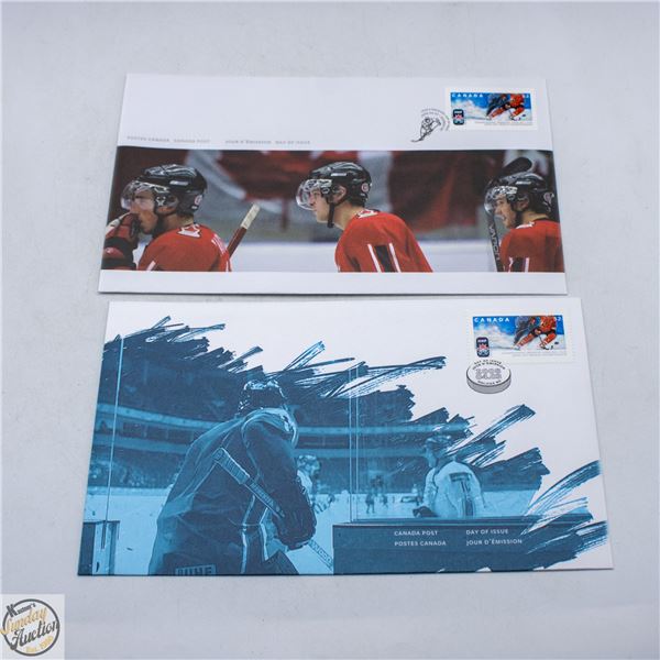 2 FIRST DAY ISSUES 2008 IIHF WORLD CHAMPIONSHIP