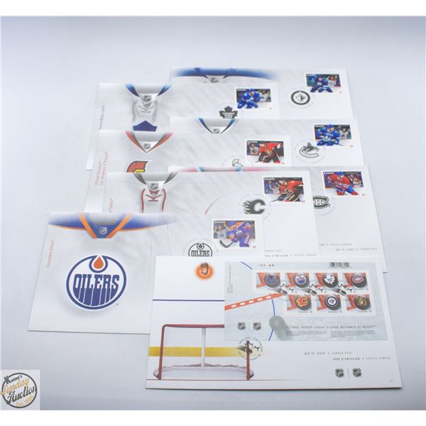 8 2013 FIRST DAY ISSUES NHL TEAM JEARSEYS FDC