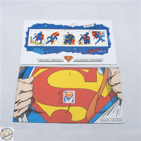 2 CANADA FDC 2013 SUPER MAN 75YR ANNIVERSARY SET