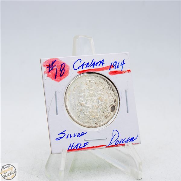 #4664-CANADA 1964 QUEEN ELIZABETH SILVER