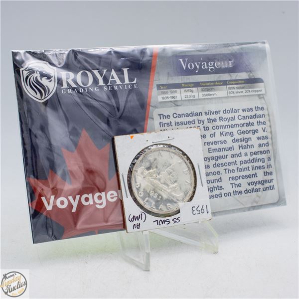 #4658-1953 VOYAGEUR 80% SILVER DOLLAR WITH