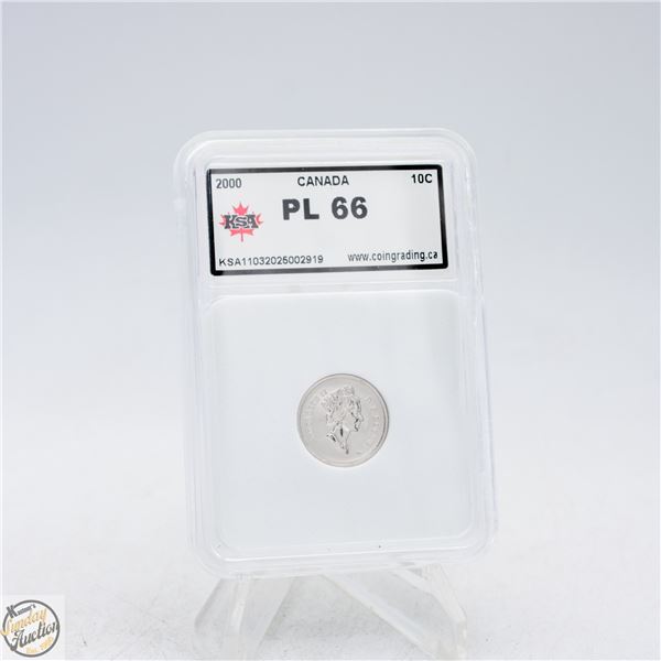 #4665-GRADED CANADA 2000 DIME THAT IS