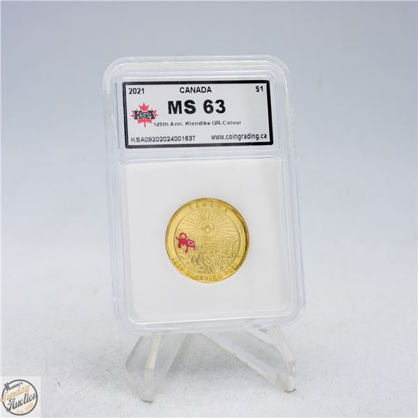 #4666-GRADED CANADA 2001 LOONIE THAT IS