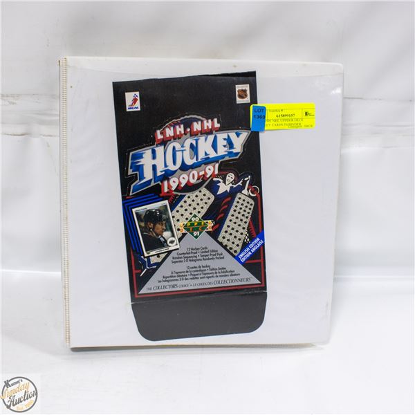 1990-1991 NHL UPPDER DECK HOCKEY CARDS IN BINDER