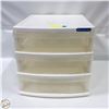 Image 1 : GRACIOUS LIVING 3 DRAWER PLASTIC CONTAINER