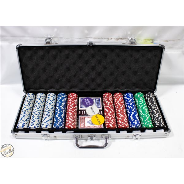 NEW 500 POKER SET CHIPS 11.5G NEW 2 DECKS, 5 DICE,