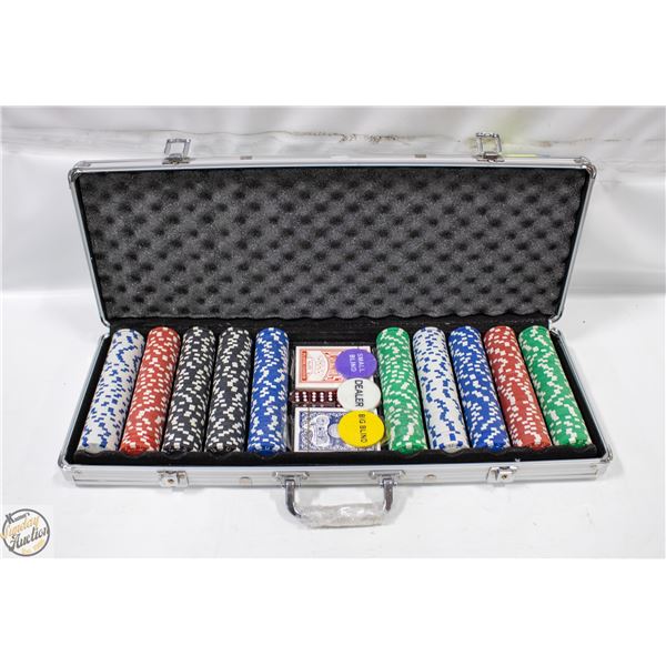 NEW 500 POKER SET CHIPS 11.5G NEW 2 DECKS, 5 DICE,