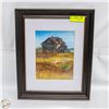 Image 1 : VINTAGE FARMHOUSE PAINTING 14" X 17"