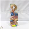 Image 1 : SHORT COLORED CRANE CERAMIC STATUE 15"