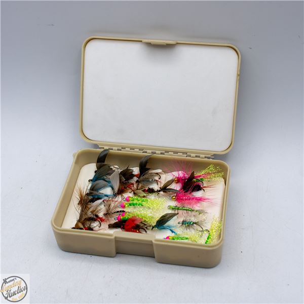 DRAGONFLY BOX FULL OF FLYFISHING FLYES
