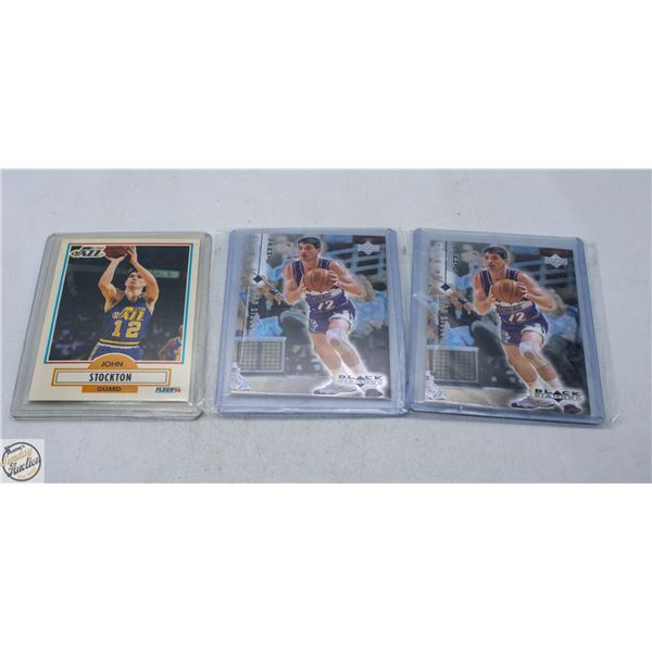 LOT OF 3 JOHN STOCKTON UTAH JAZZ BASKETBALL CARDS