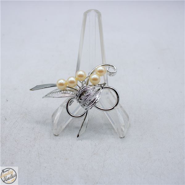 VINTAGE JAPANESE FILIGREE BROOCH