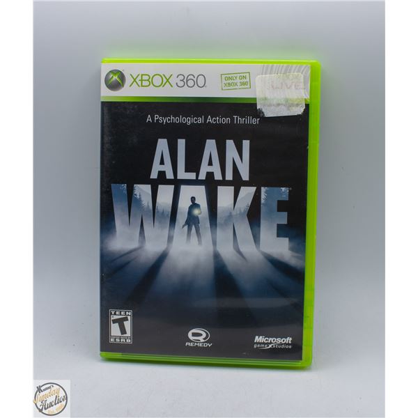 XBOX 360 ALAN WAKE VIDEO GAME