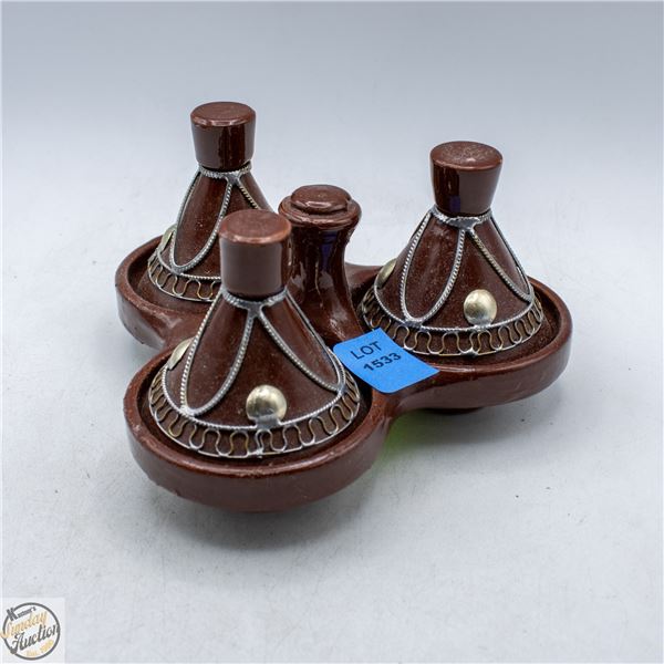 VINTAGE MOROCCAN TRIPLE TAJINE