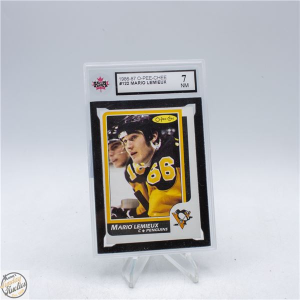 1986-87 OPC #122. - MARIO LEMIEUX. - KSA 7
