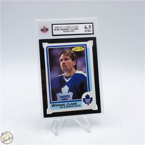 1986-87 OPC #149. - WENDEL CLARK ROOKIE - KSA 6.5