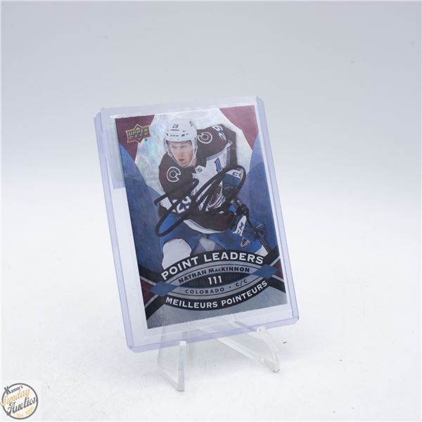 UPPERDECK #PL-8 NATHAN MACKINNON NO COA SIGNATURE
