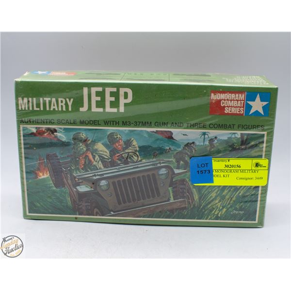SEALED MONOGRAM MILITARY JEEP MODEL KIT
