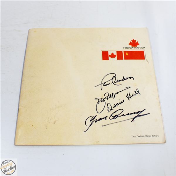 SIGNED 1972 CANADA VS. RUSSIAN HOCKEY PROGRAMS